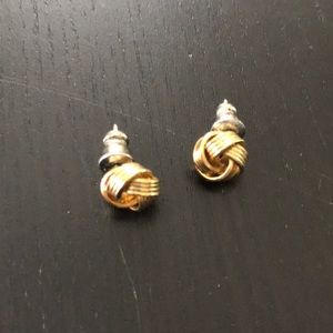 Gold Plated Love Knot Earrings.